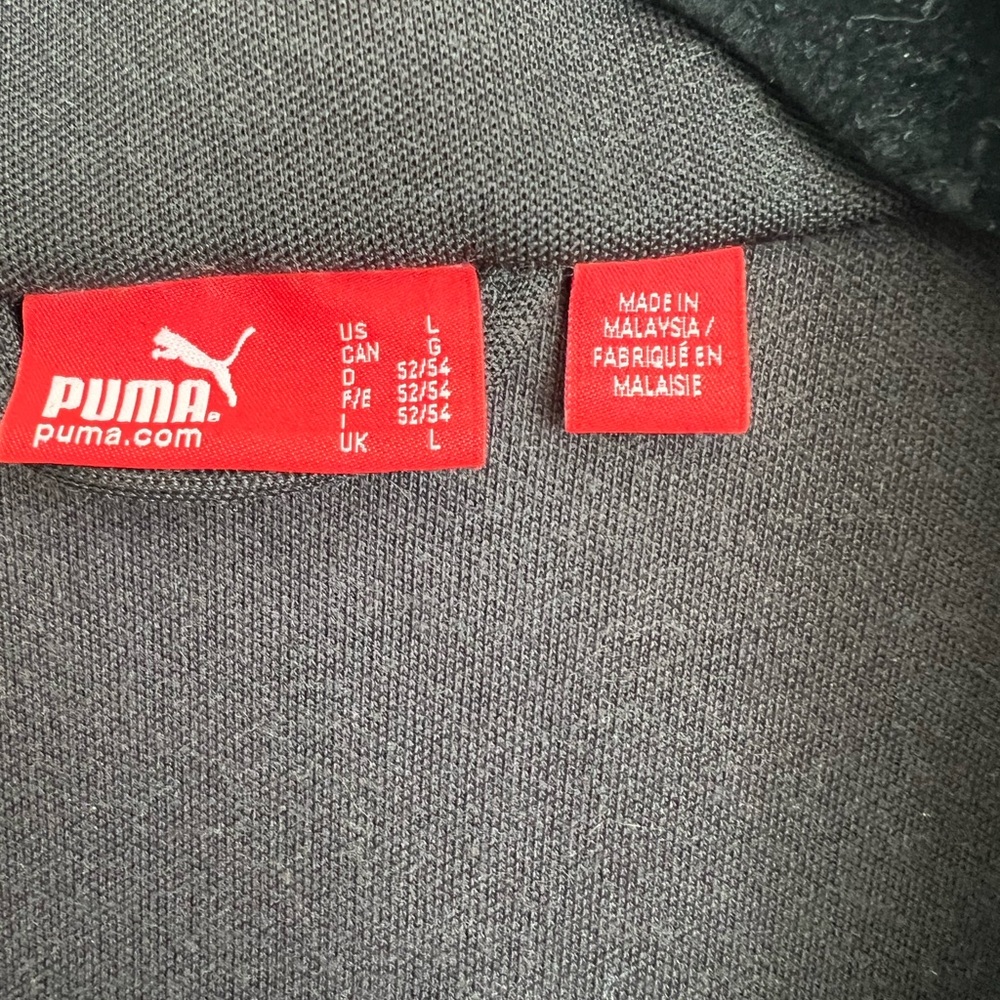PUMA men's retro sports long sleeve size Large training track jacket sweater - Picture 4 of 8